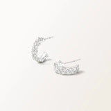 Boucles d'oreilles Rivière 0.72 carat en or blanc et diamant de synthèse