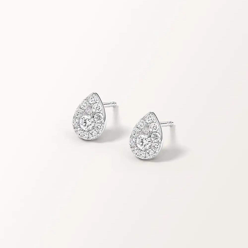 Boucles d'oreilles Bagatelle en or blanc et  Diamant laboratoire
