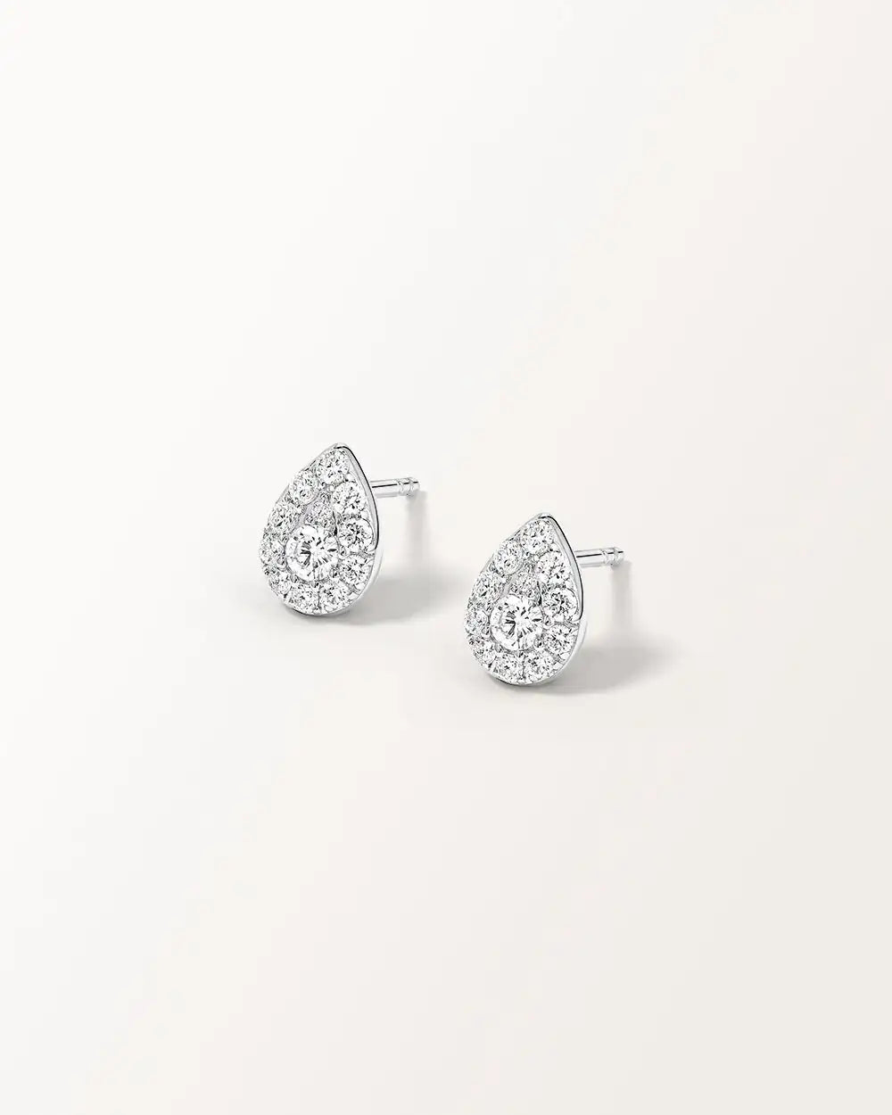 Boucles d'oreilles Bagatelle en or blanc et  Diamant laboratoire