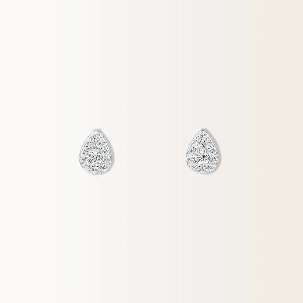 Boucles d'oreilles Bagatelle en or blanc et  Diamant laboratoire