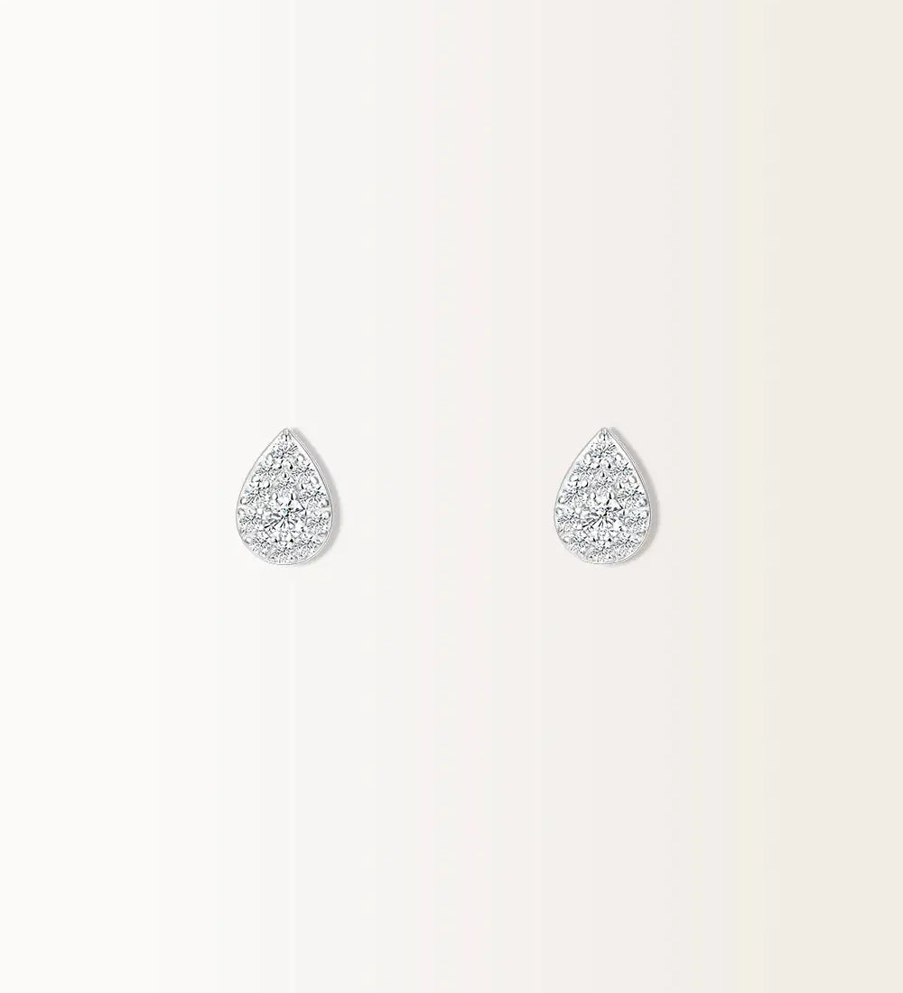 Boucles d'oreilles Bagatelle en or blanc et  Diamant laboratoire