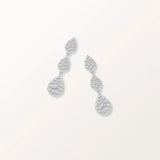 Boucles d'oreilles Majesté en or blanc et diamants laboratoires