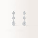 Boucles d'oreilles Majesté en or blanc et diamants laboratoires