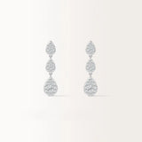 Boucles d'oreilles Majesté en or blanc et diamants laboratoires