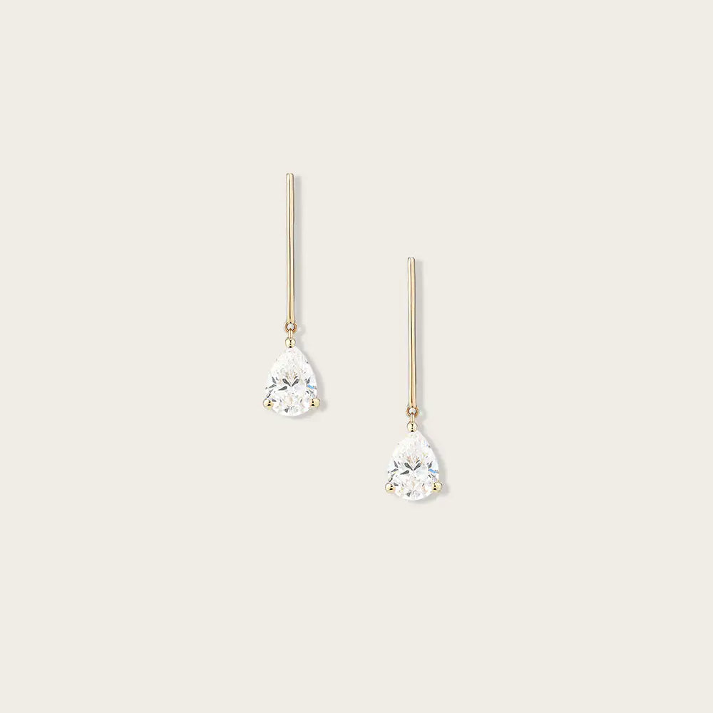 Boucles d'oreilles Poire en Or Jaune