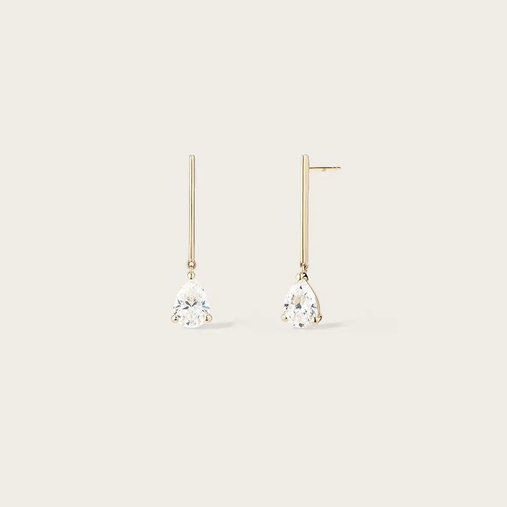 Boucles d'oreilles Poire en Or Jaune