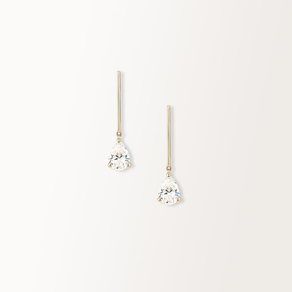 Boucles d'oreilles Poire en Or Jaune