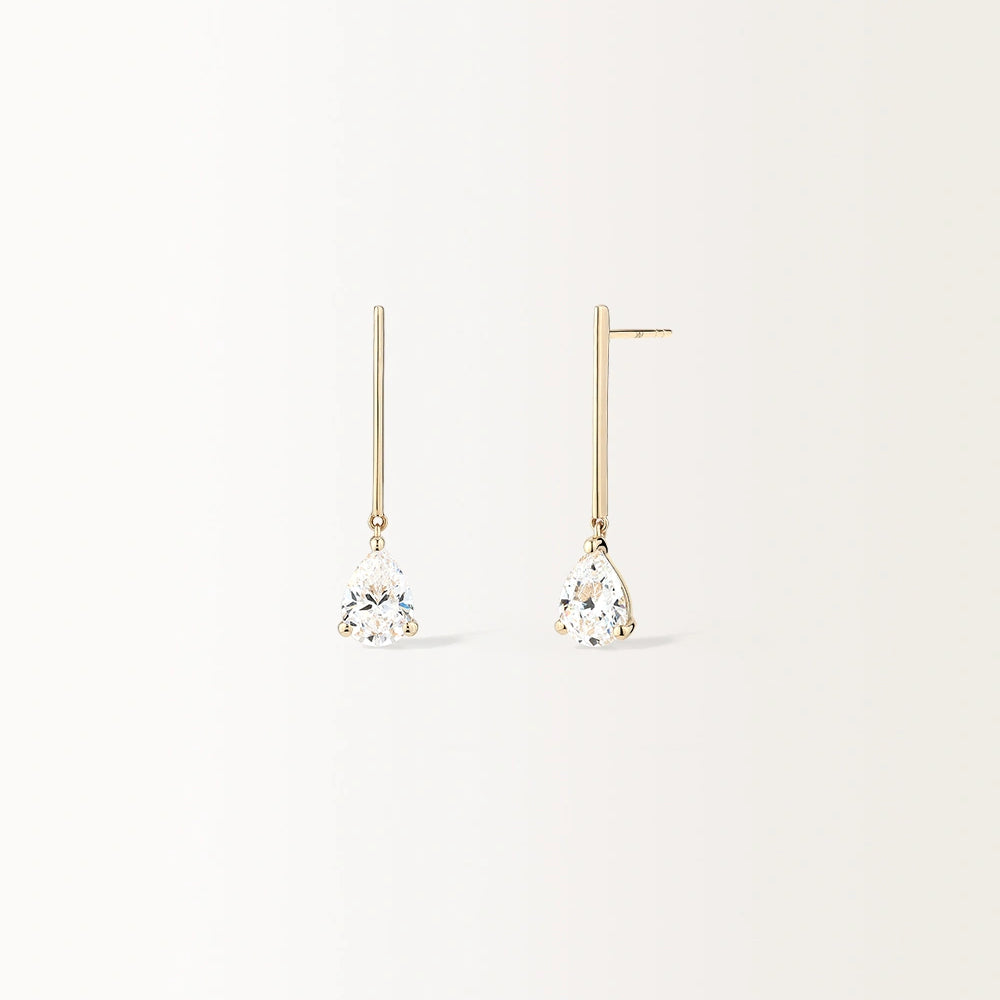 Boucles d'oreilles Poire en Or Jaune