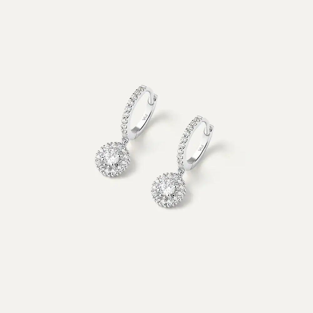 Boucles d'oreilles Céleste en Or Blanc