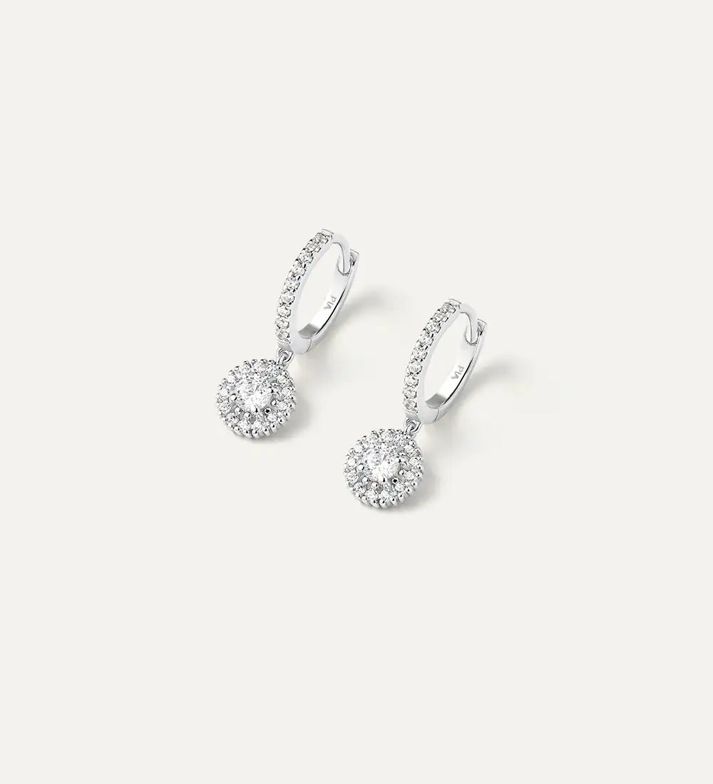 Boucles d'oreilles Céleste en Or Blanc