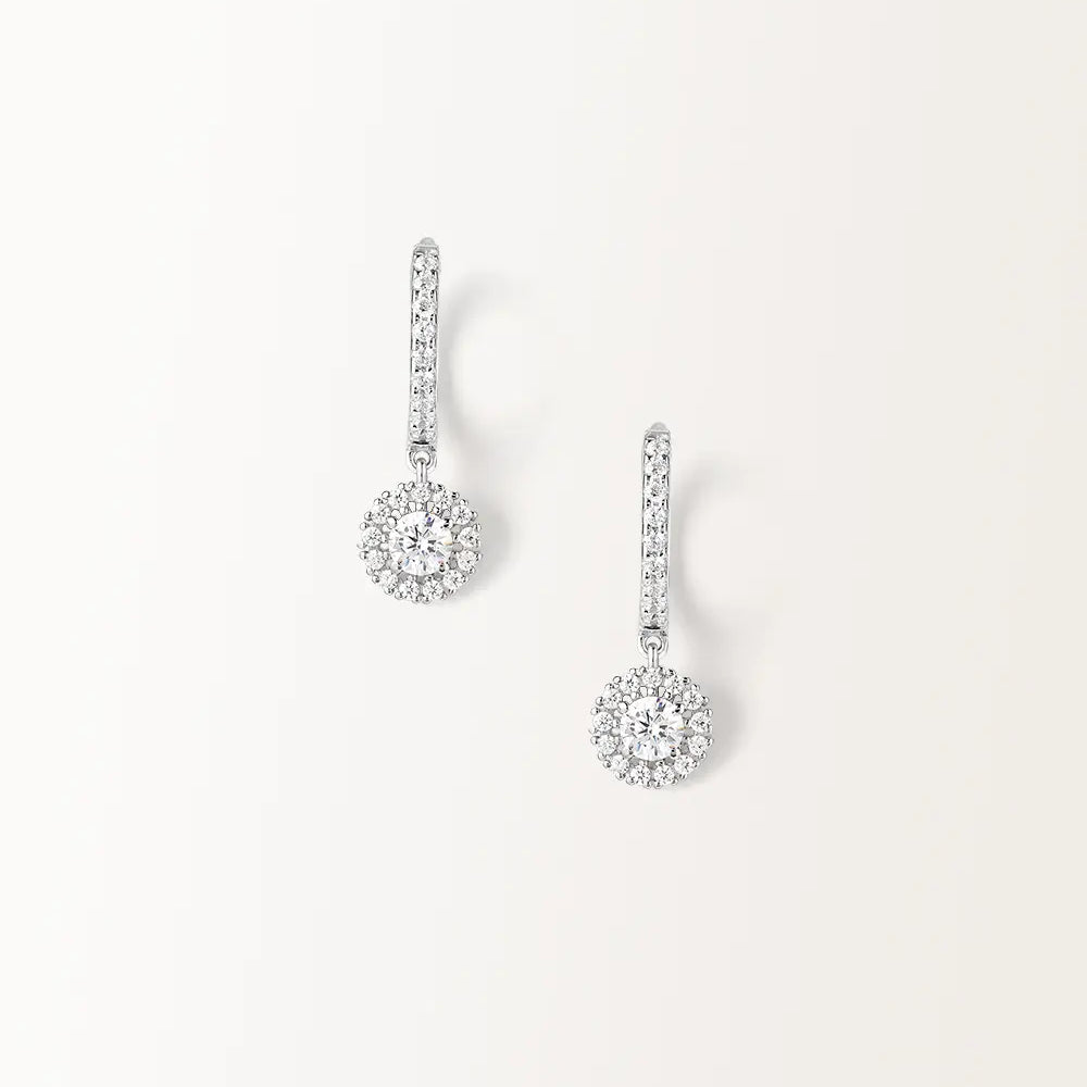Boucles d'oreilles Céleste en Or Blanc