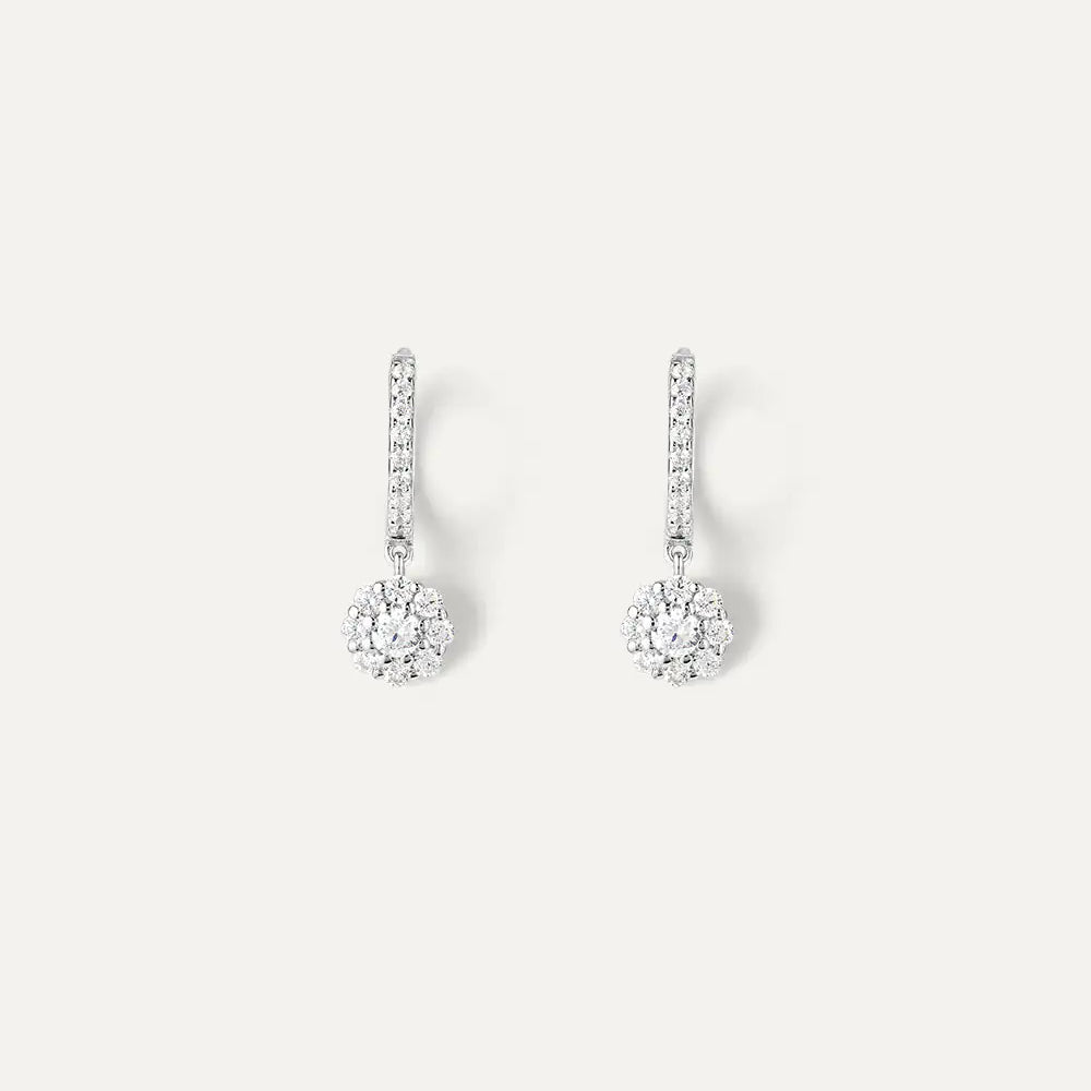 Boucles d'oreilles Aurora en Or Blanc