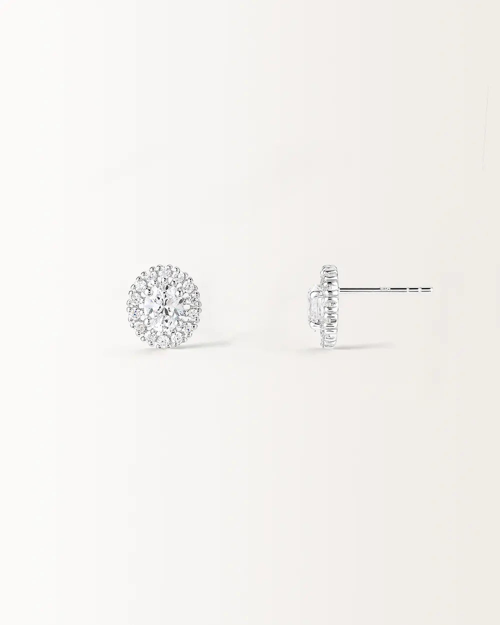 Boucles d'oreilles Hanae en or blanc