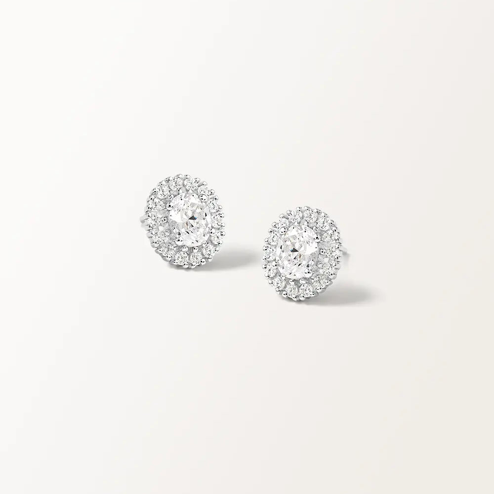 Boucles d'oreilles Hanae en or blanc