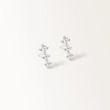 Boucles d'oreilles Trois en Or Blanc
