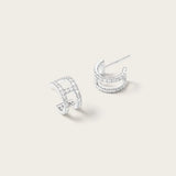 Boucles d'oreilles Bianca en or blanc