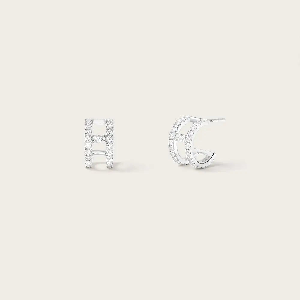 Boucles d'oreilles Bianca en or blanc