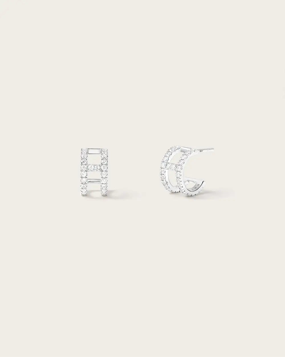 Boucles d'oreilles Bianca en or blanc