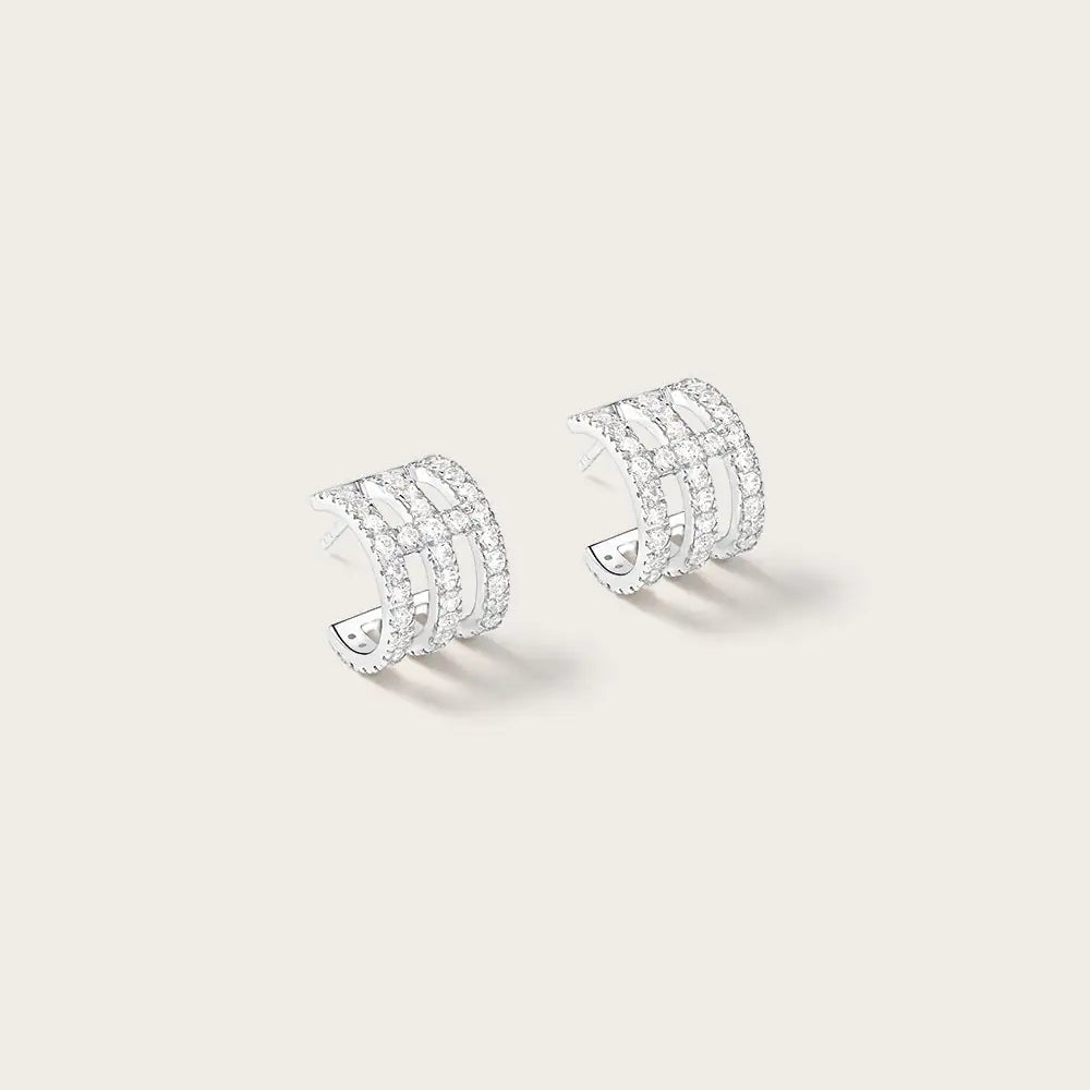 Boucles d'oreilles Eva en Or Blanc