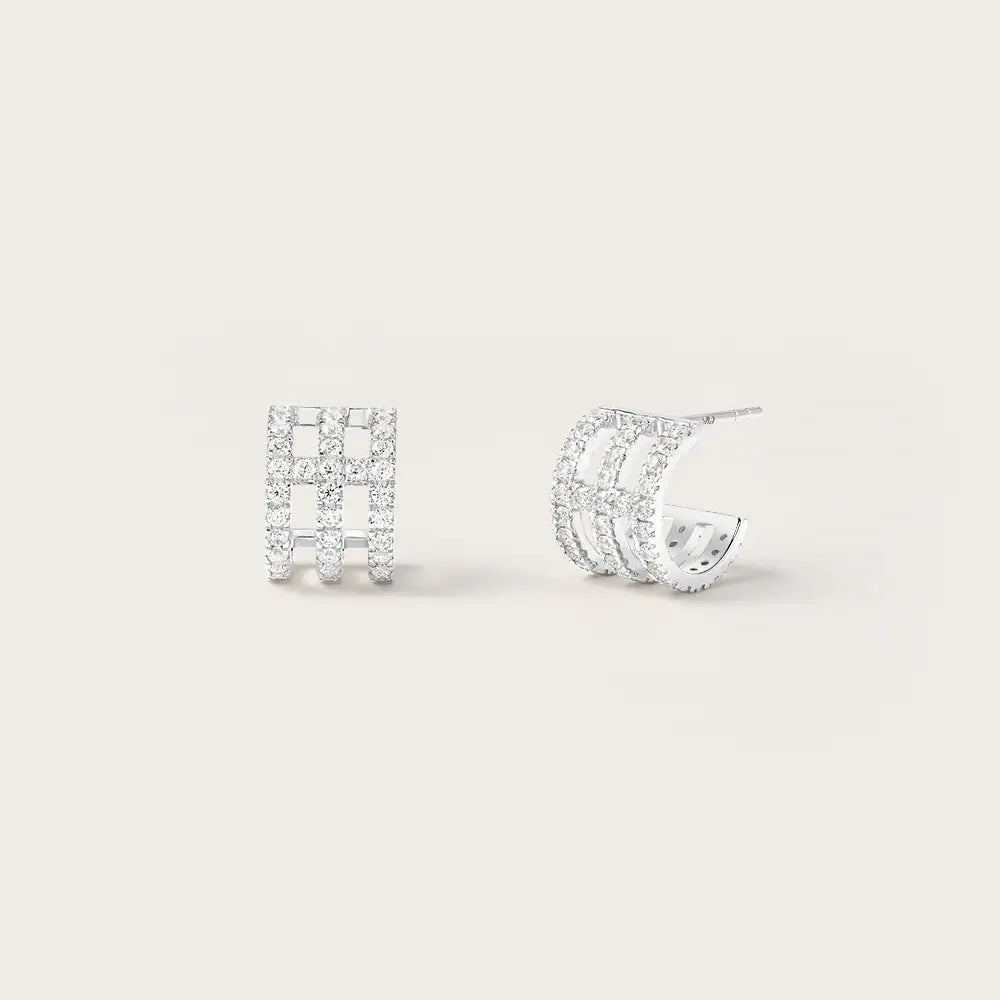 Boucles d'oreilles Eva en Or Blanc