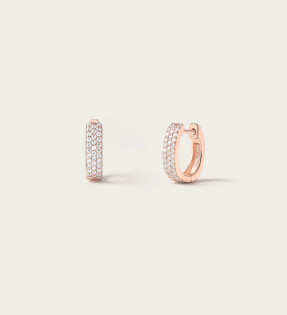 Boucles d'oreilles Sophia Or Rose