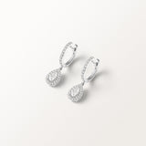 Boucles d'oreilles Laura 0.74 carat Or Blanc et diamant de synthèse