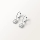 Boucles d'oreilles Laura 0.74 carat Or Blanc et diamant de synthèse