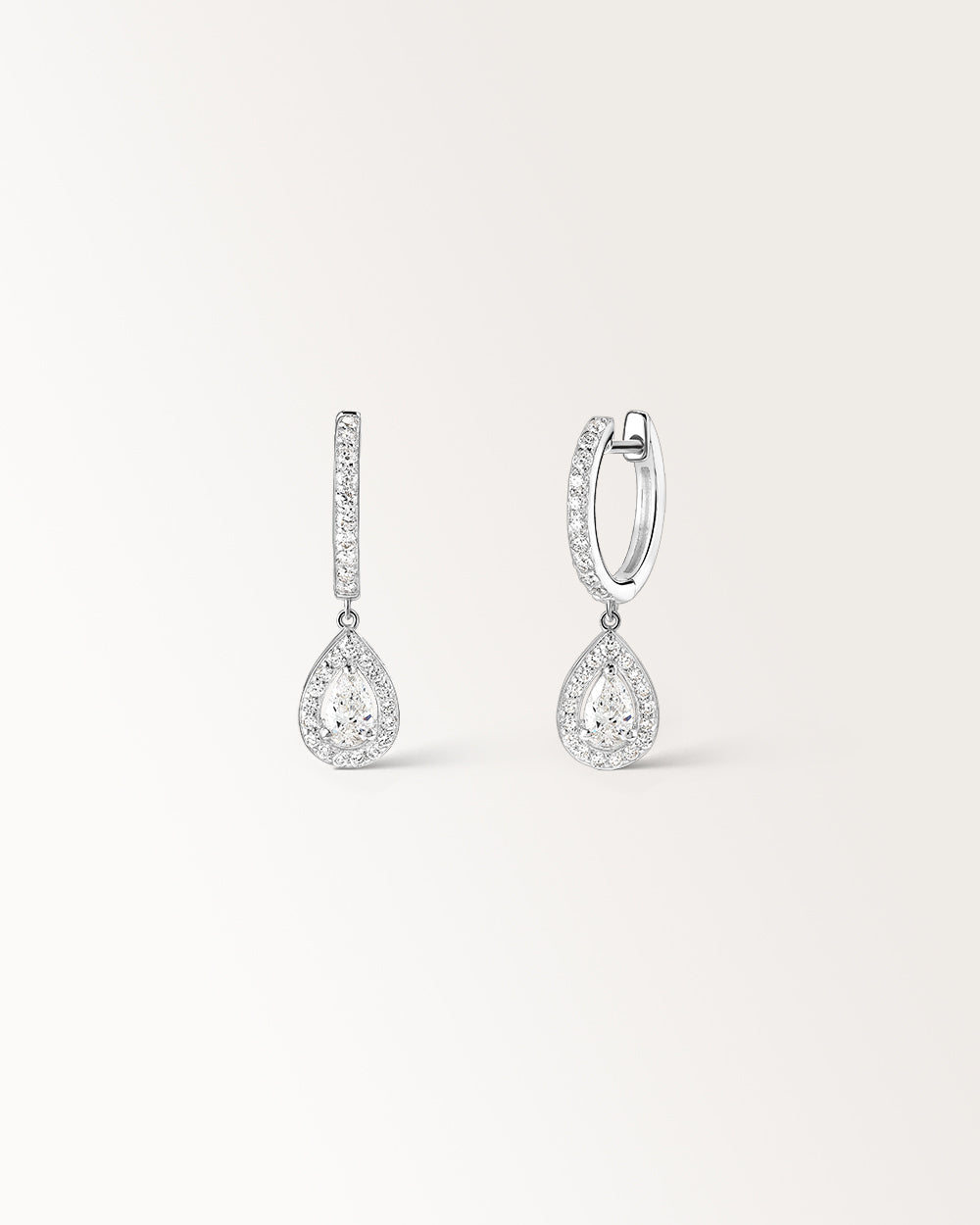 Boucles d'oreilles Laura 0.74 carat Or Blanc et diamant de synthèse