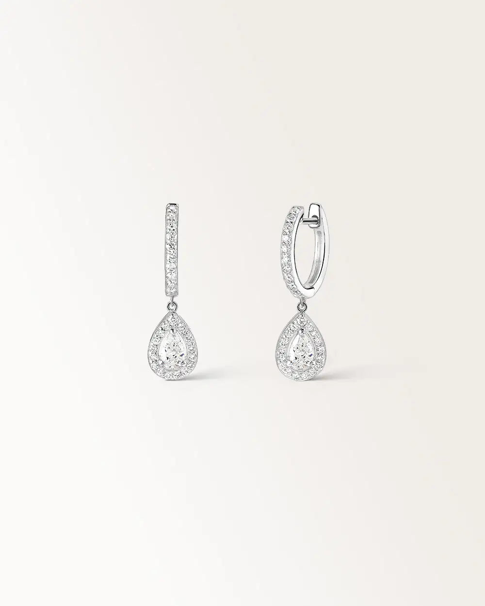 Boucles d'oreilles Laura 0.74 carat Or Blanc et diamant de synthèse