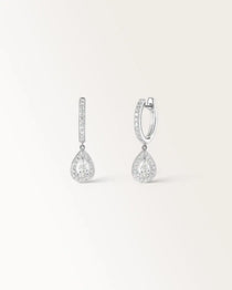 Boucles d'oreilles Laura 0.74 carat Or Blanc et diamant de synthèse