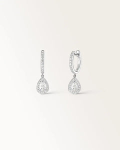 Boucles d'oreilles Laura 0.74 carat Or Blanc et diamant de synthèse