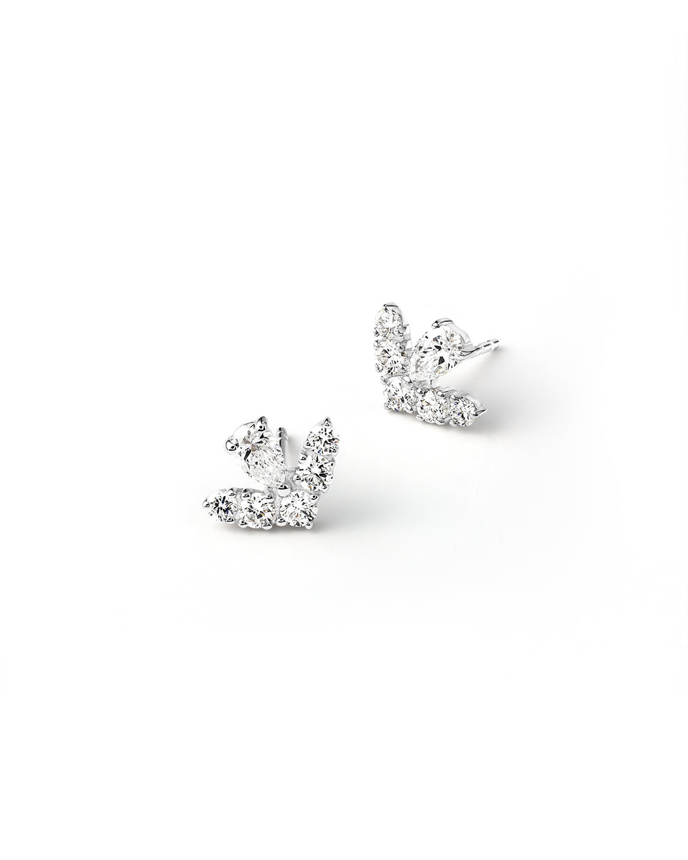 Boucles d'oreilles Grâce 0.84 carat en or blanc 