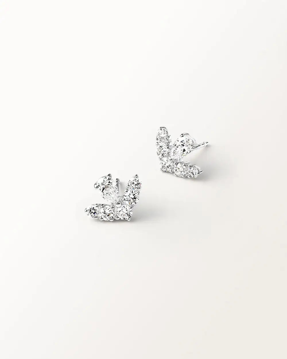 Boucles d'oreilles Grâce 0.84 carat en or blanc et diamant de synthèse