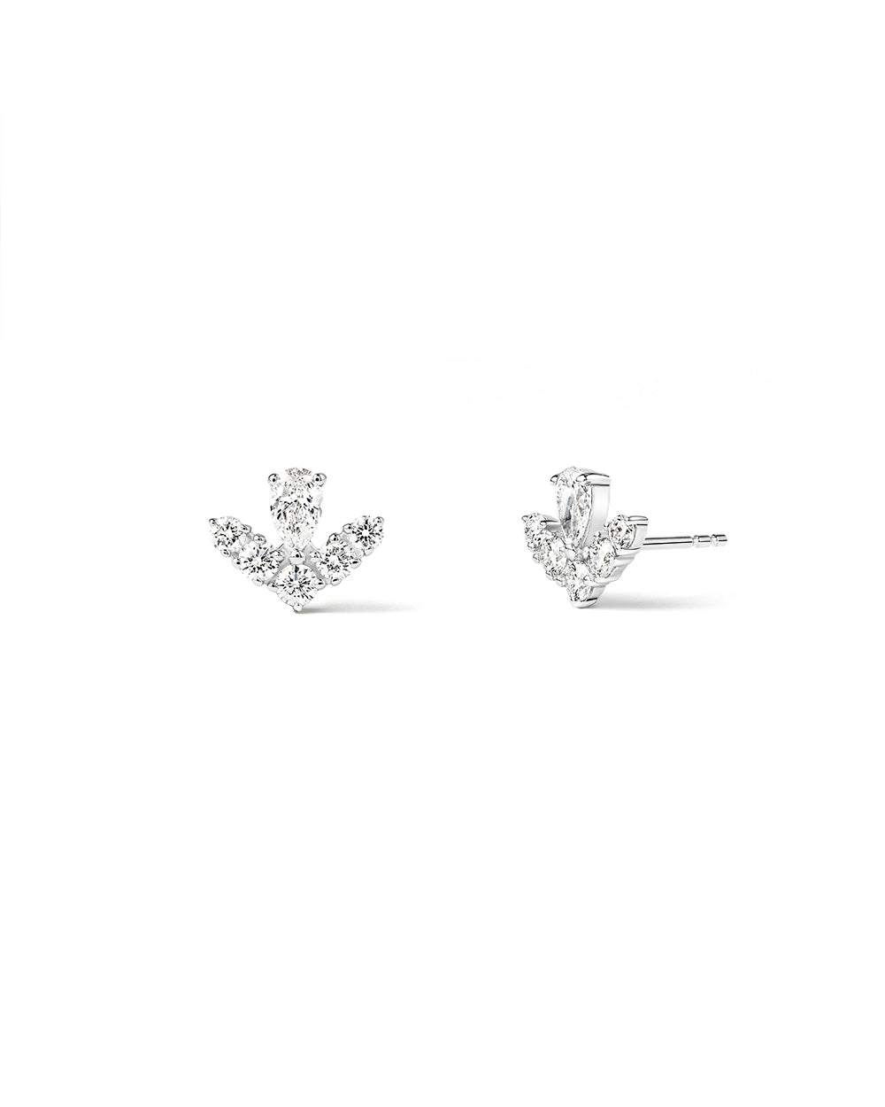 Boucles d'oreilles Grâce 0.84 carat en or blanc 