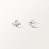 Boucles d'oreilles Grâce 0.84 carat en or blanc et diamant de synthèse