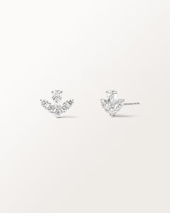 Boucles d'oreilles Grâce 0.84 carat en or blanc et diamant de synthèse