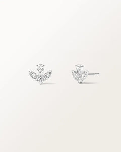 Boucles d'oreilles Grâce 0.84 carat en or blanc et diamant de synthèse