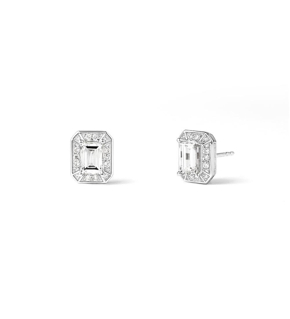 Boucles d'oreilles Oriane 1.564 carats en Or Blanc