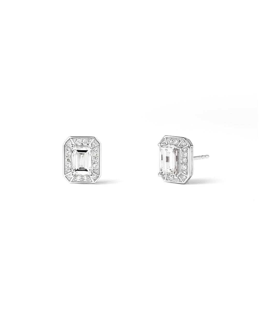 Boucles d'oreilles Oriane 1.564 carats en Or Blanc