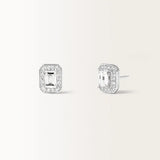 Boucles d'oreilles Oriane 1.564 carats en Or Blanc et diamant de synthèse