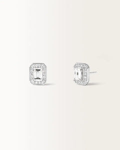 Boucles d'oreilles Oriane 1.564 carats en Or Blanc et diamant de synthèse
