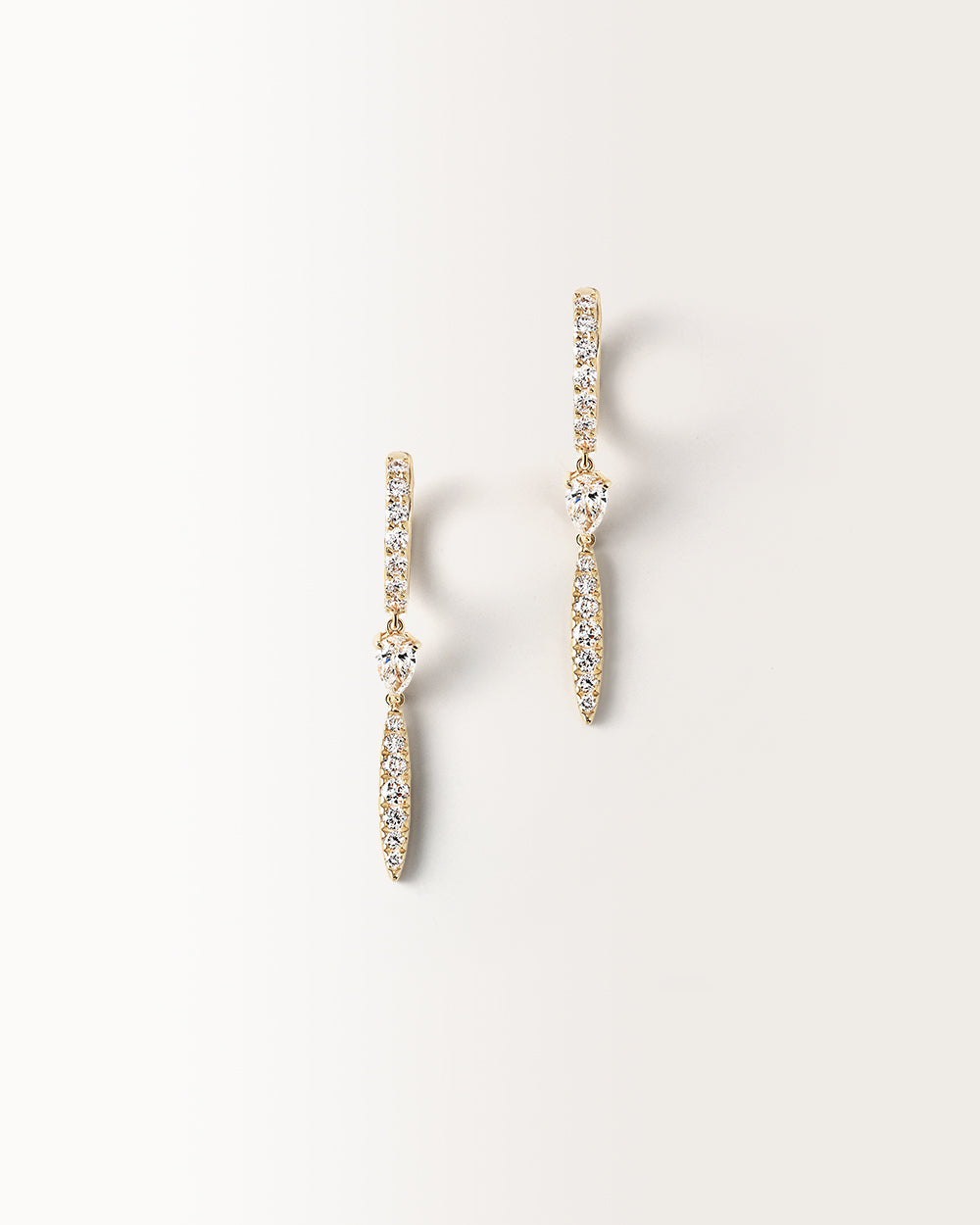 Boucles d'oreilles Alba 0.9 carat en Or Jaune et diamant de synthèse
