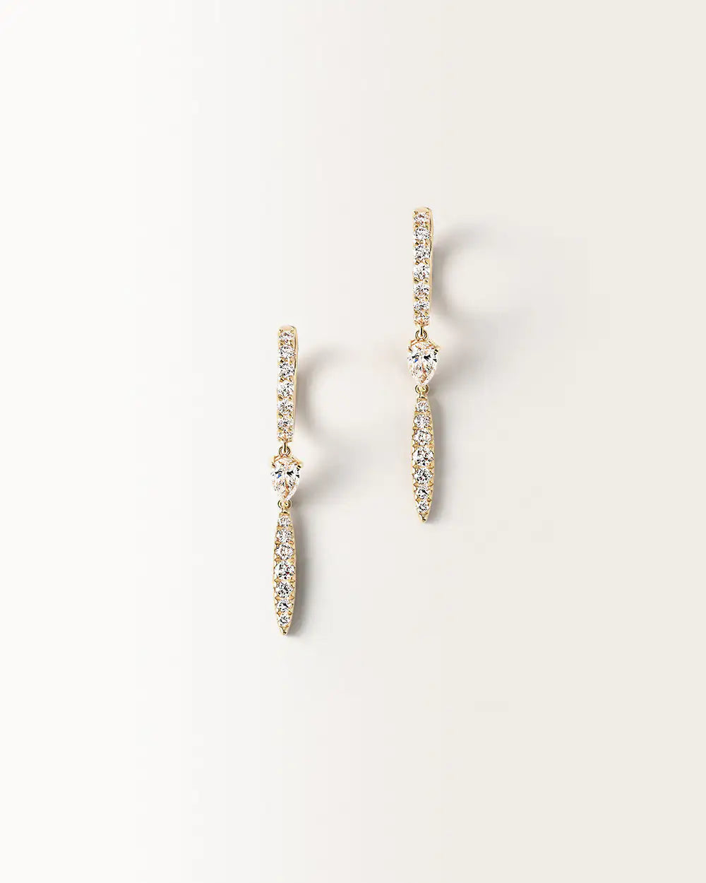 Boucles d'oreilles Alba 0.9 carat en Or Jaune et diamant de synthèse