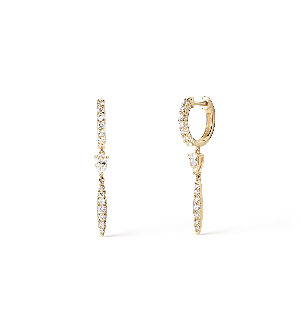 Boucles d'oreilles Leina 0.9 carat en Or Jaune