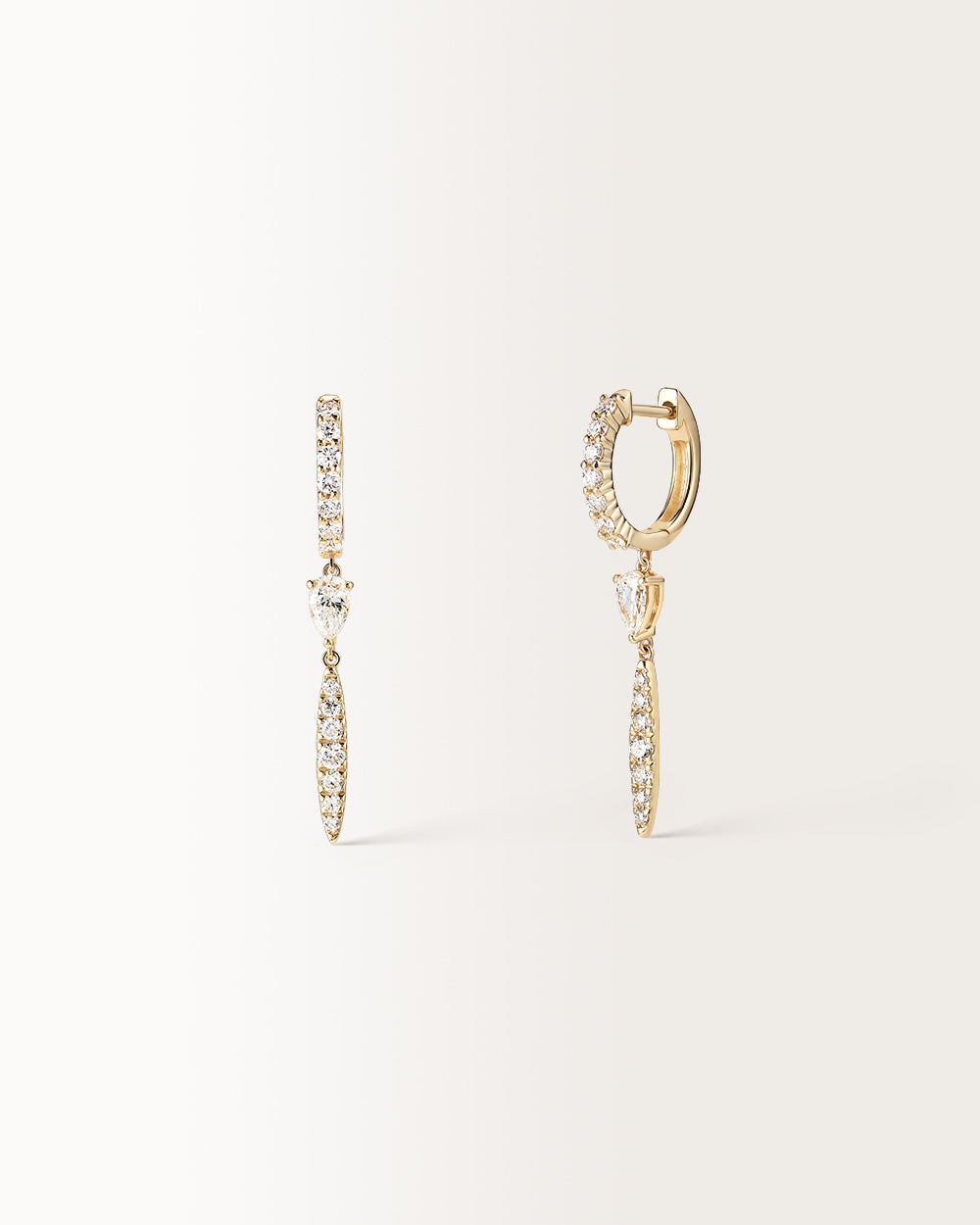 Boucles d'oreilles Alba 0.9 carat en Or Jaune et diamant de synthèse