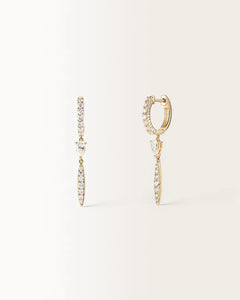 Boucles d'oreilles Alba 0.9 carat en Or Jaune et diamant de synthèse