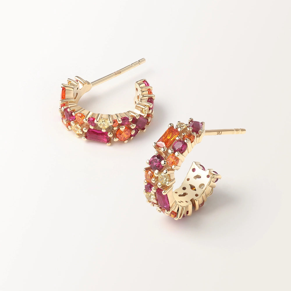 Boucles d'oreilles Ophélie Créole Rosée