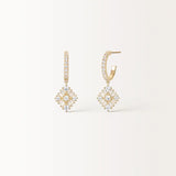 Boucles d'oreilles Miroir Pendantes, détail du losange suspendu