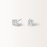 Boucles d'oreilles Infini 2 carats en or blanc et diamant de synthèse