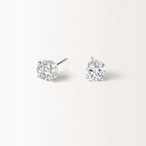 Boucles d'oreilles Infini 2 carats en or blanc et diamant de synthèse
